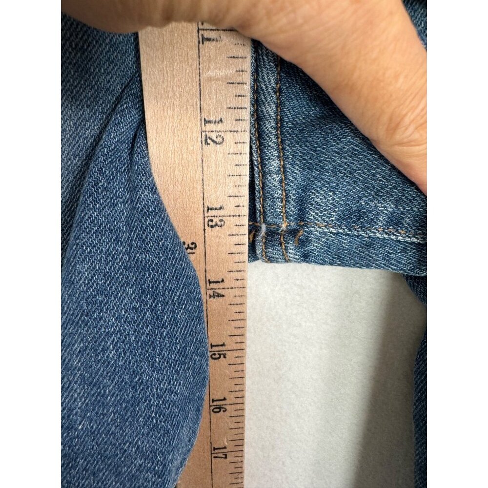 7 For All Mankind Luxe Vintage Ultra‎ High rise Cropped Jo jeans sz 32 - Picture 8 of 16
